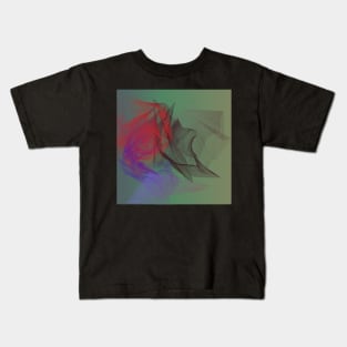 red black blue abstract Kids T-Shirt